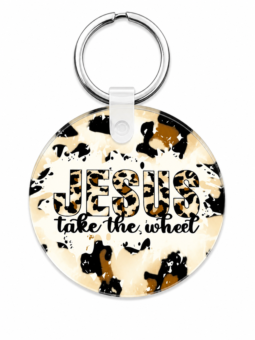 Jesus take the wheel Keychain