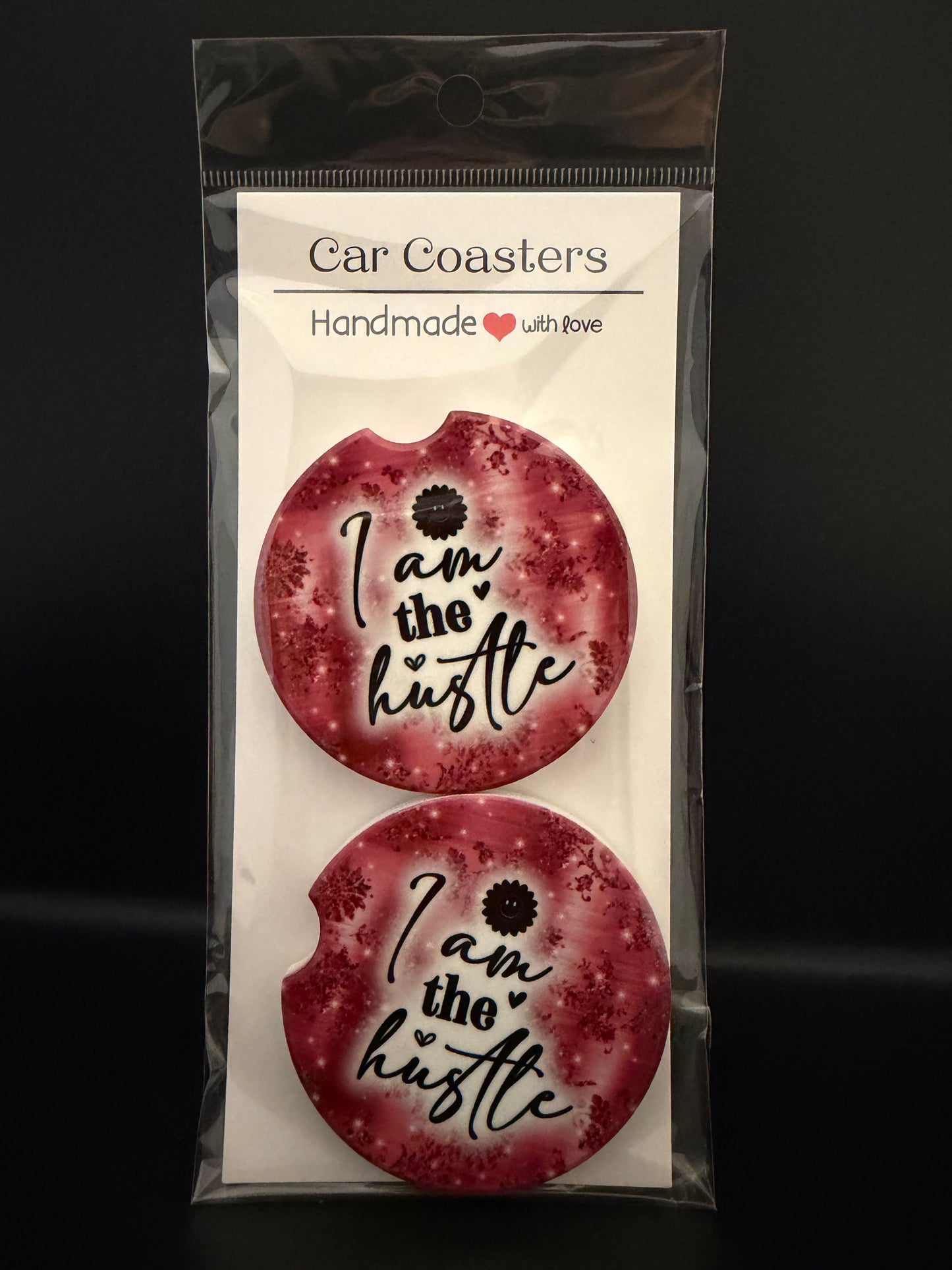 I am the hustle Car Coasters