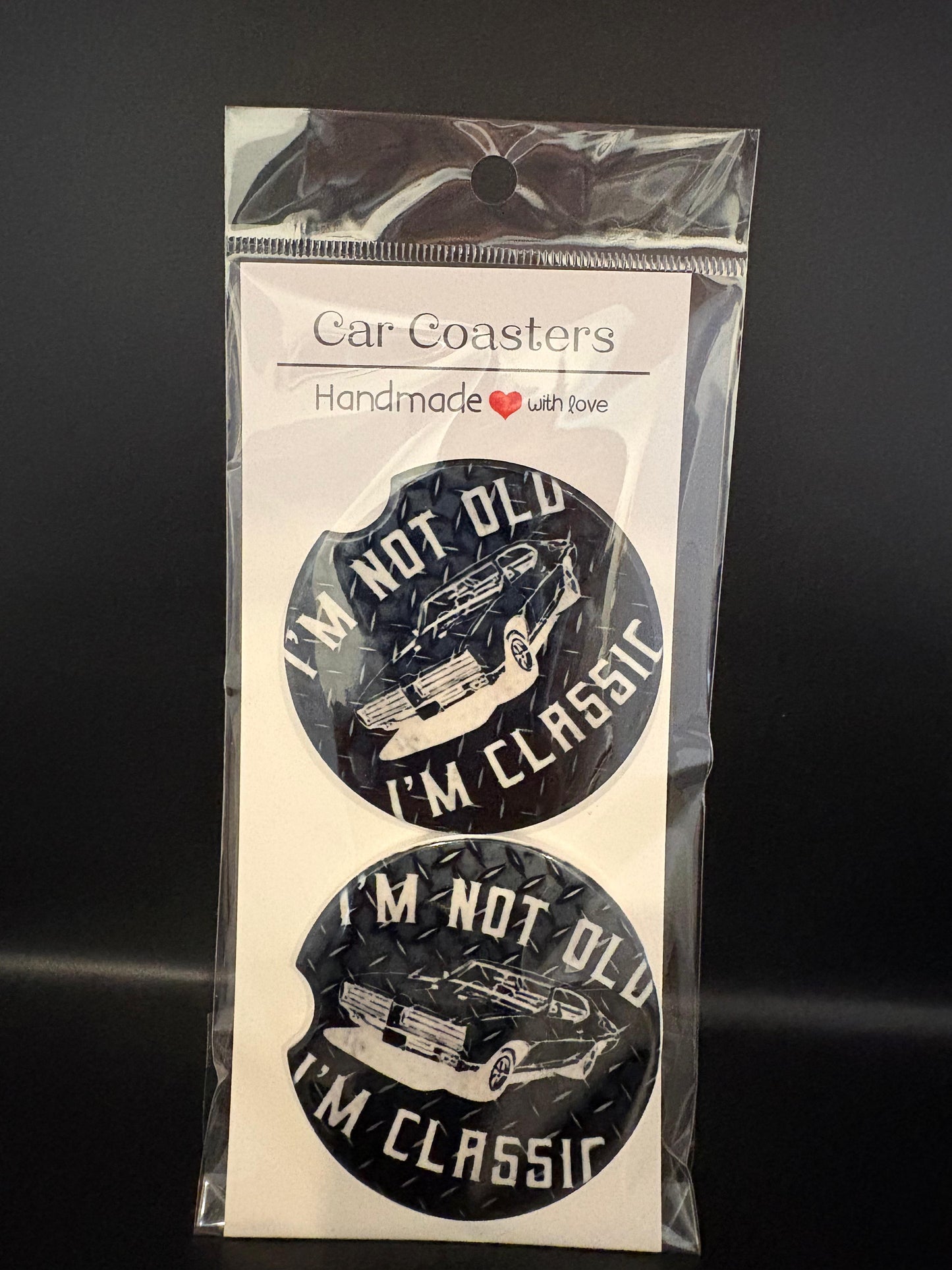 I’m not old I’m classic Car Coasters