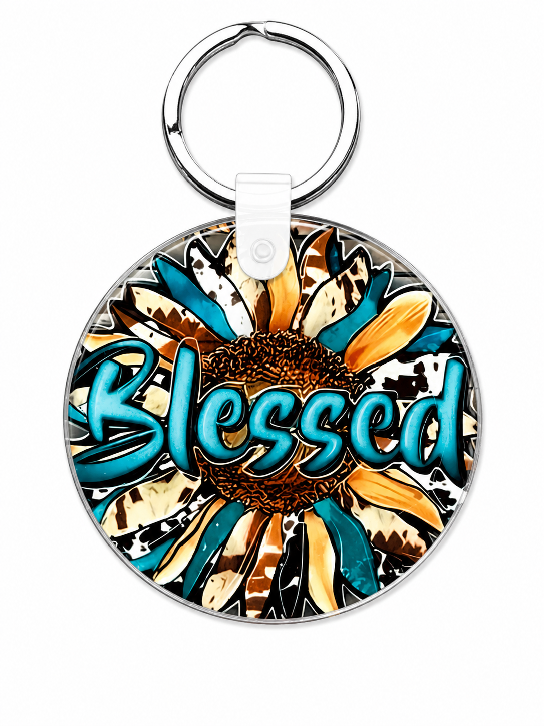 Blessed Sunflower Keychain