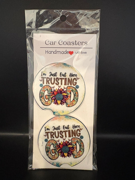 Trusting God Car Coasters
