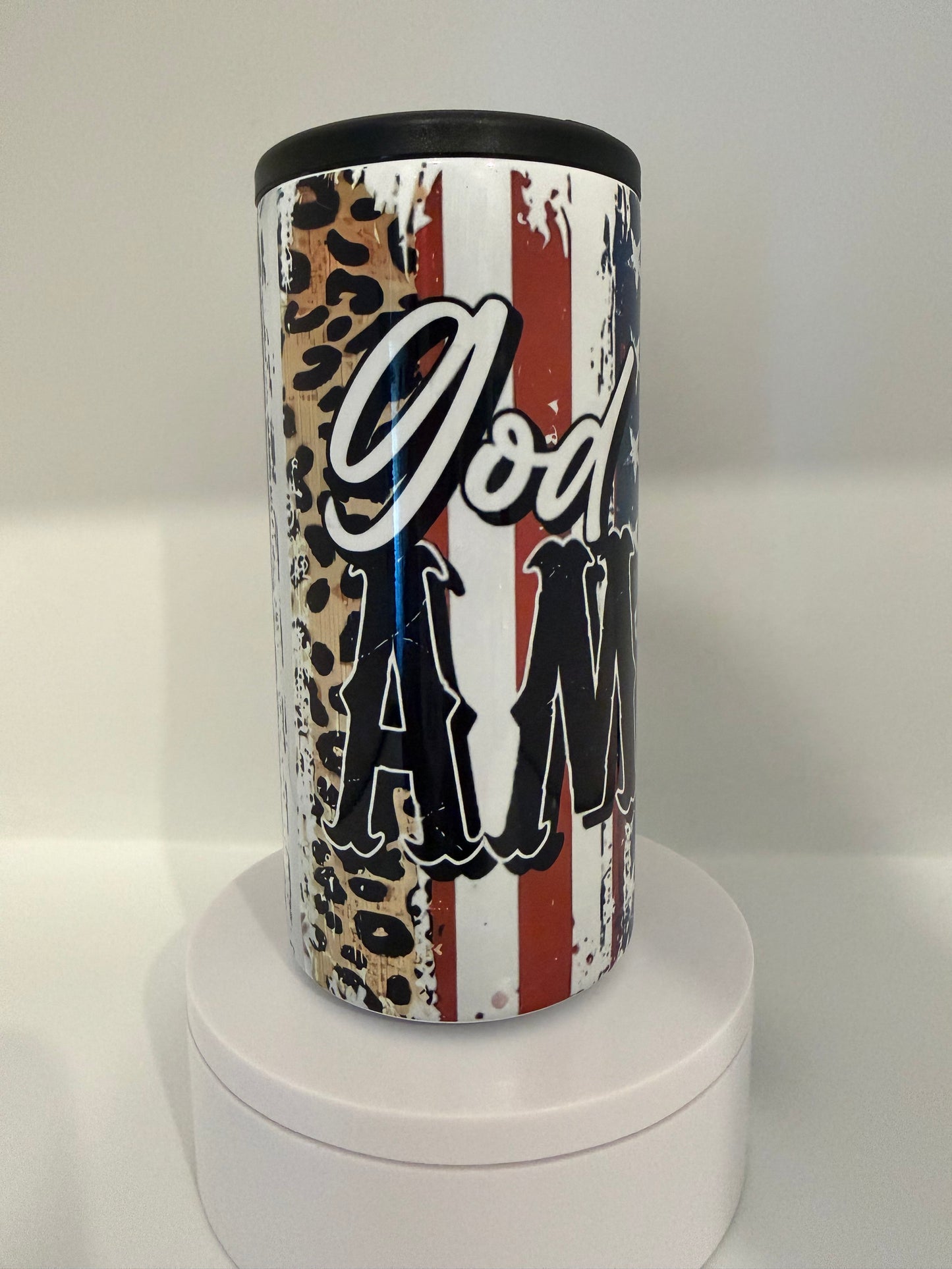 God Bless America Slim Can Cooler
