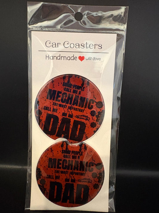 Mechanic Dad Car Coasters