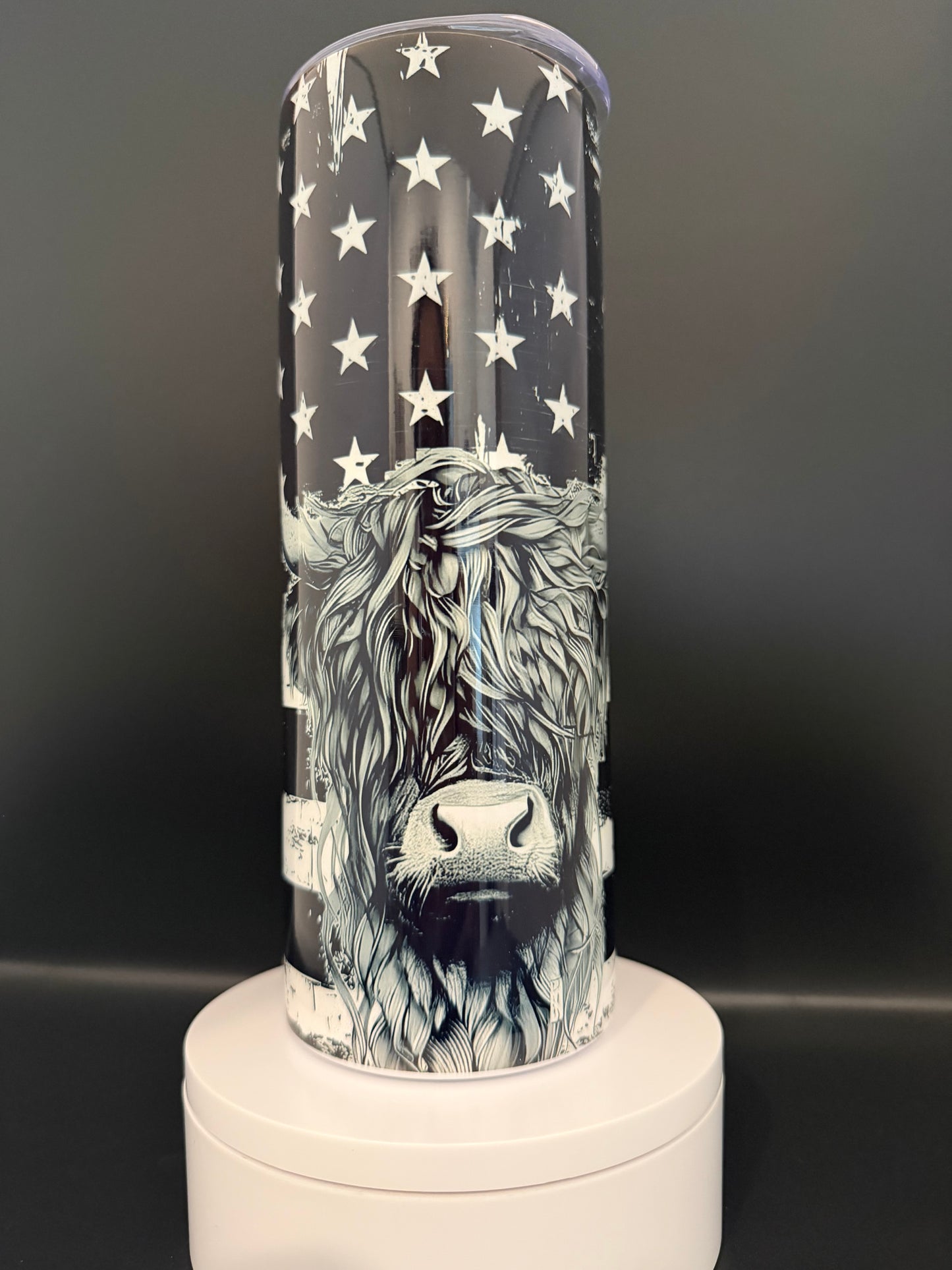 Black & White American Flag Tumbler