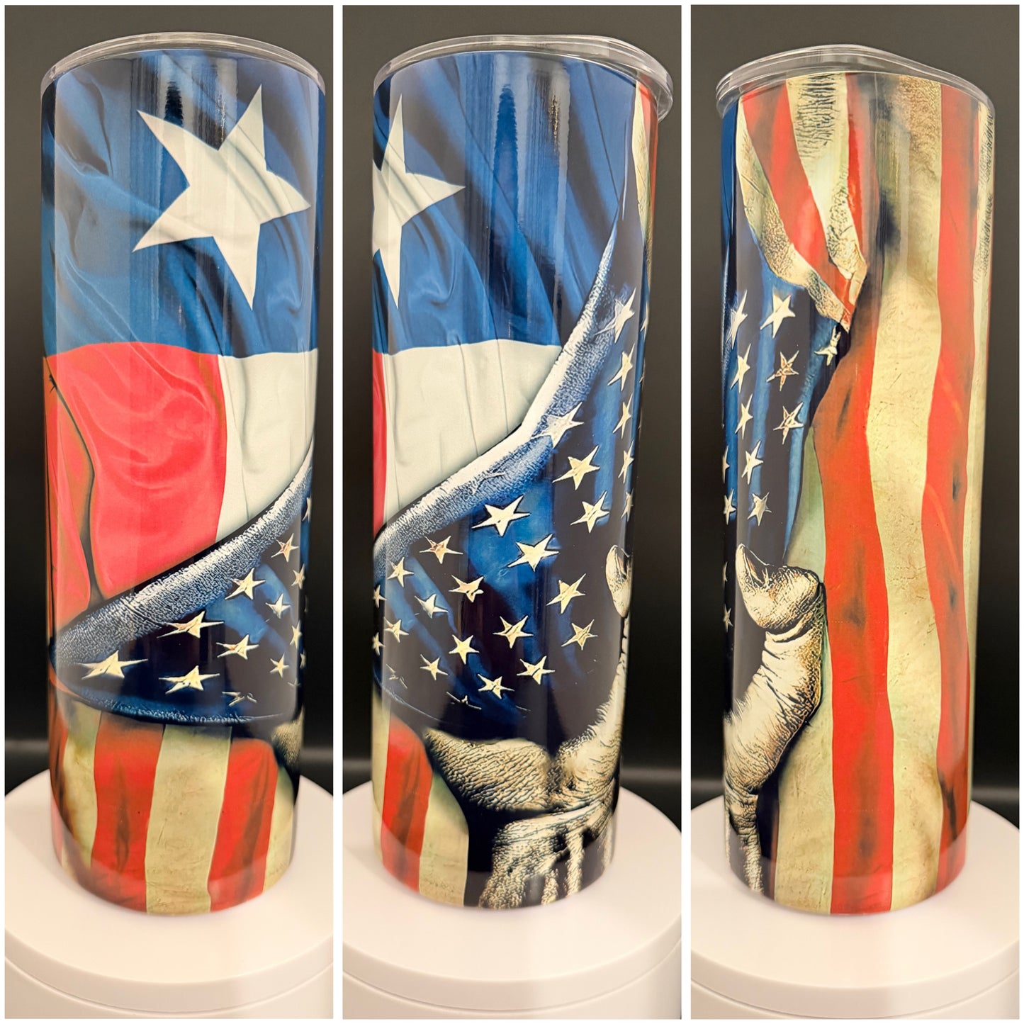 Texas & American Flag Tumbler