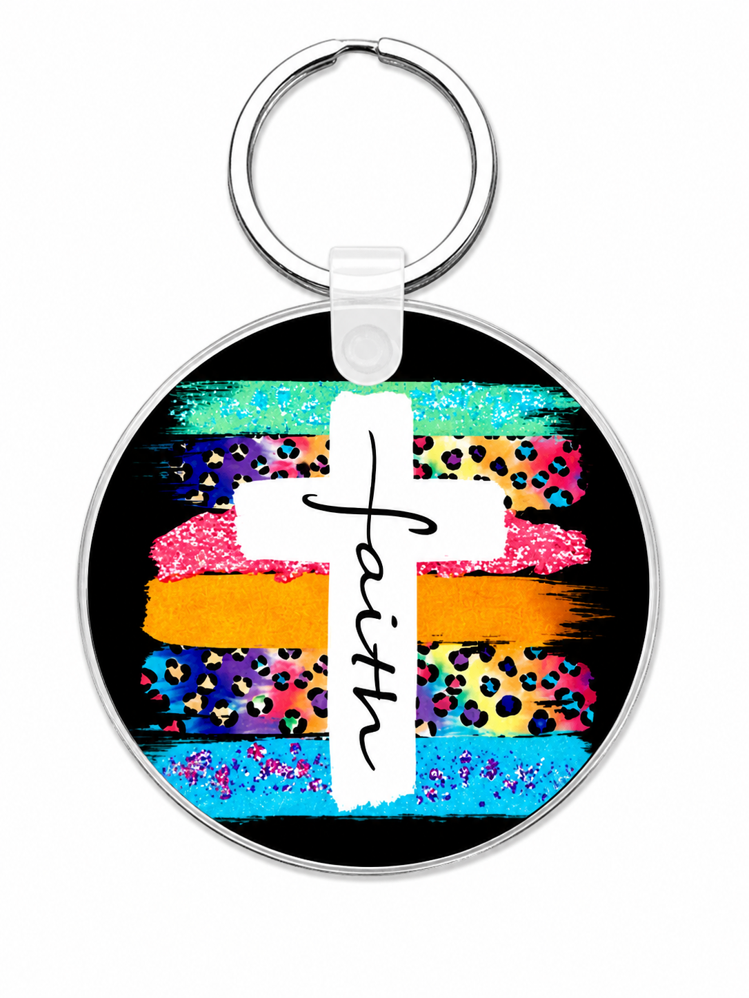 Faith Cross Keychain