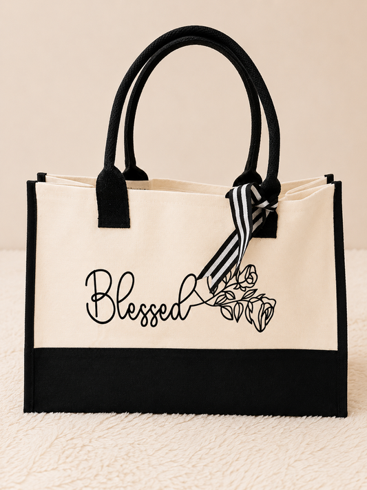 Blessed Canva Tote Bag