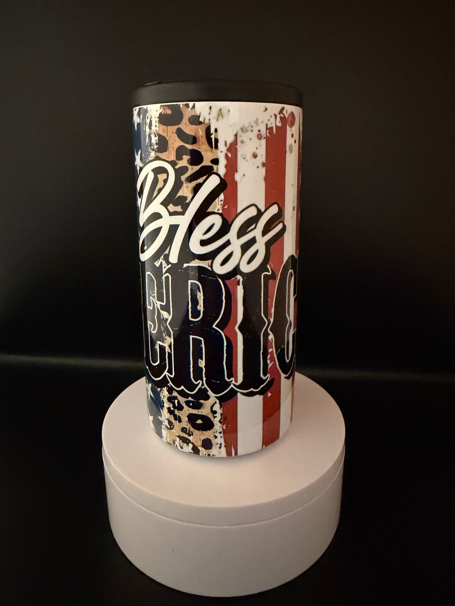God Bless America Slim Can Cooler