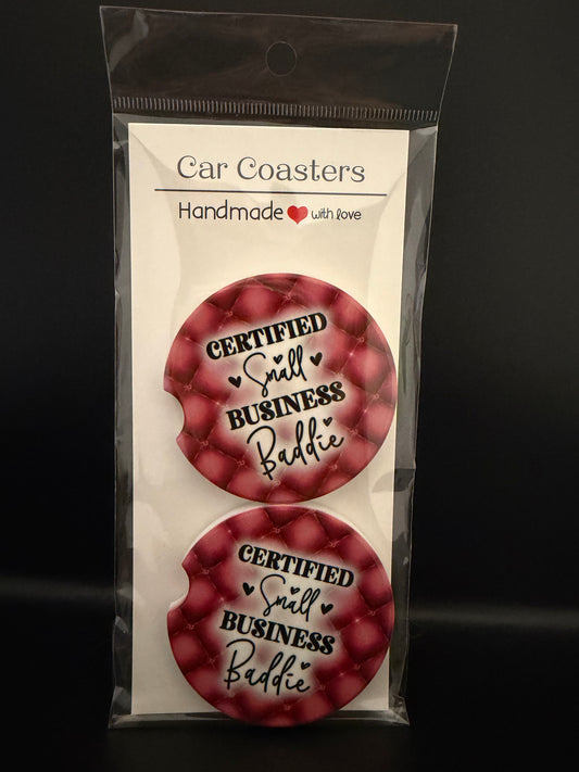 Certified Small Business Baddie Car Coasters