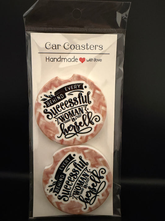 Succesful Woman Car Coasters