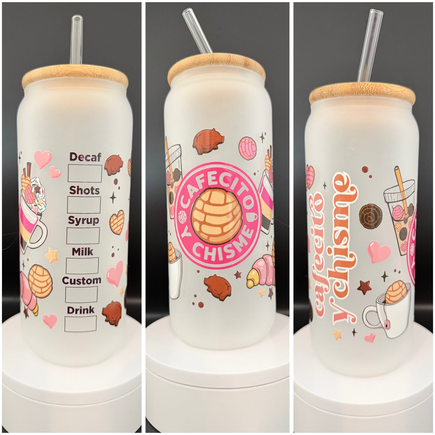 Cafecito y Chisme Frosted Tumbler