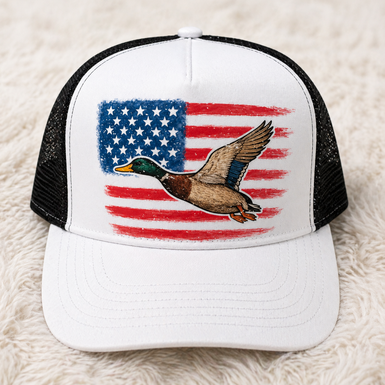 American Flag Trucker Hat