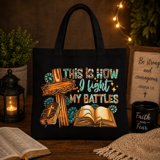 This is how I fight My Battles Tote Bag