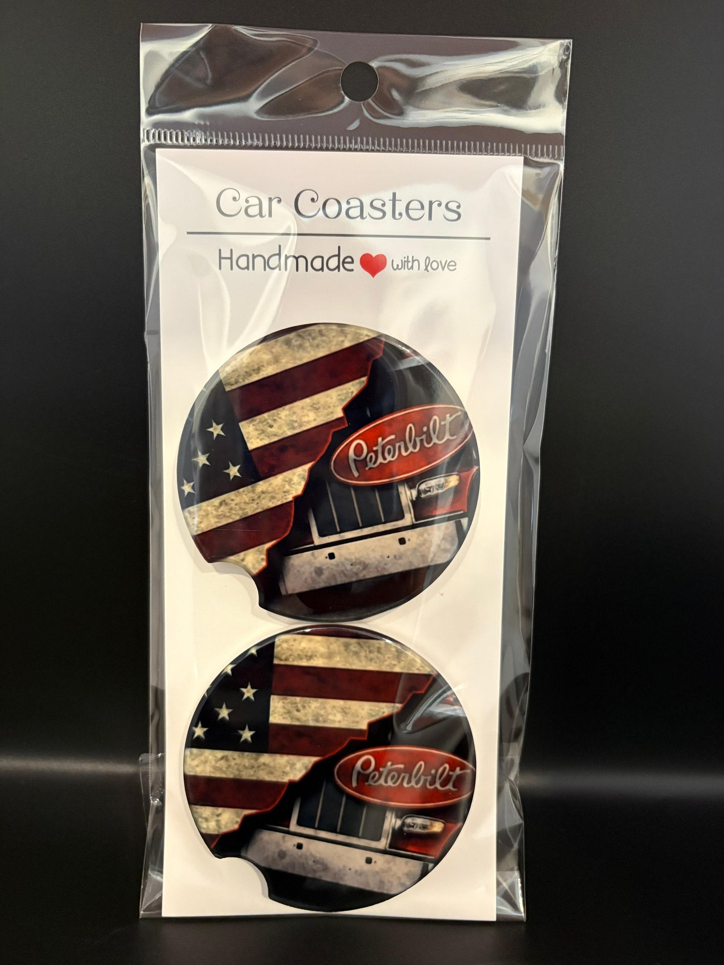 Peterbilt American Flag Car Coasters