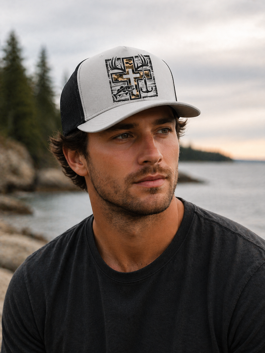 Deer Cross Trucker Hat
