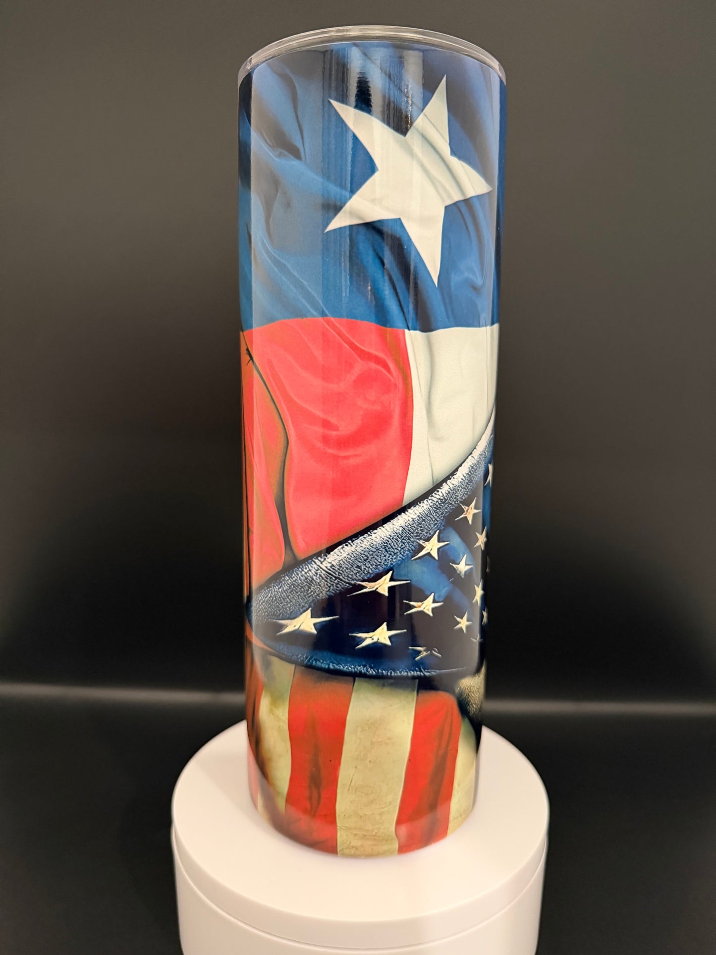 Texas & American Flag Tumbler