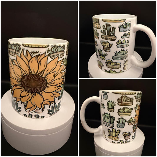 Cactus Sunflower Mug