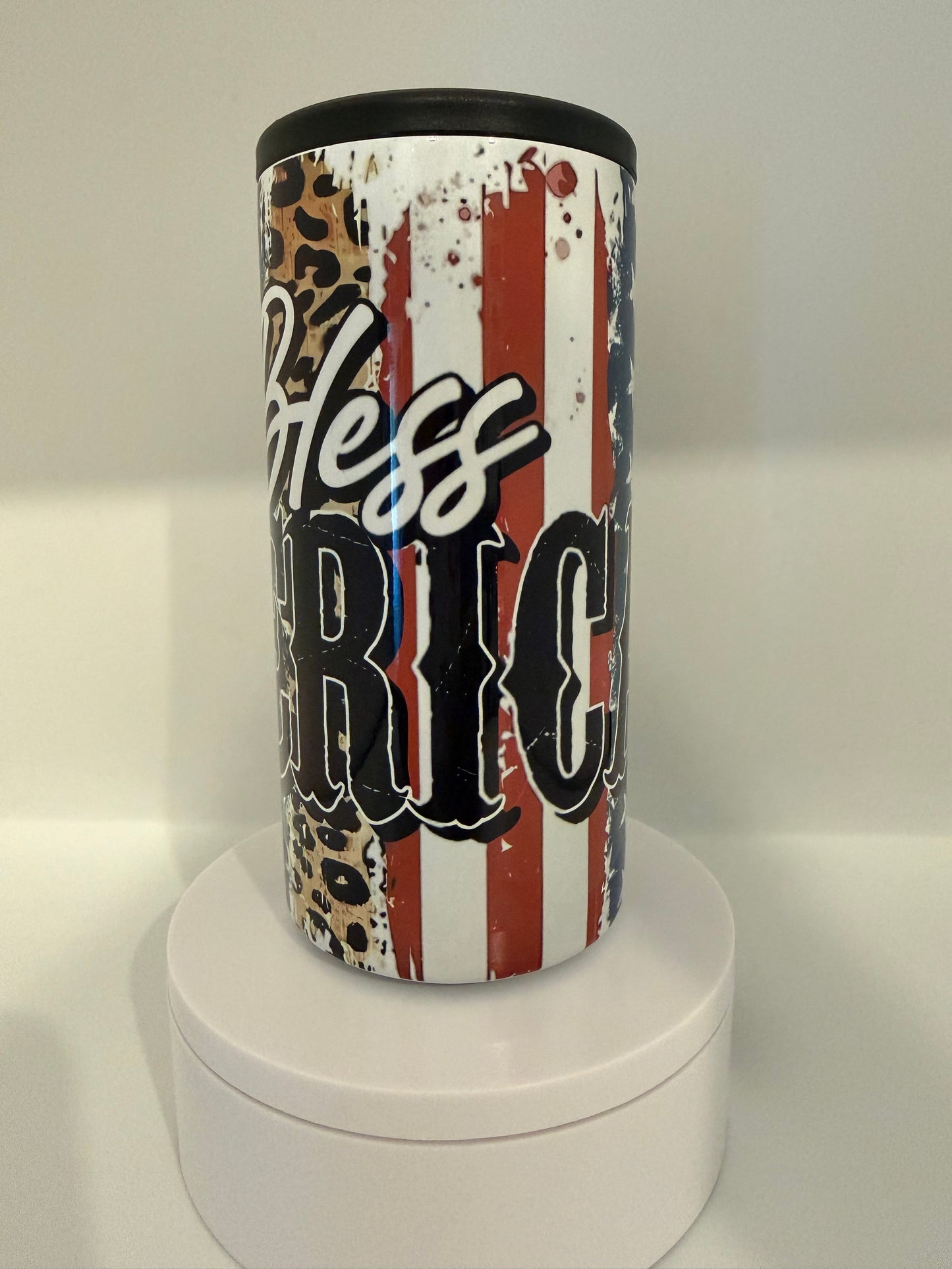 God Bless America Slim Can Cooler
