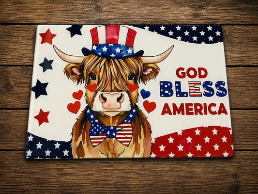 God Bless America Cutting Board