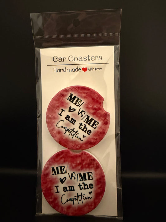 Me vs Me Car Coasters