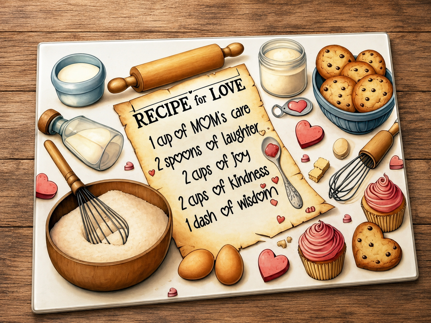 Recipe of Love Cutting Board