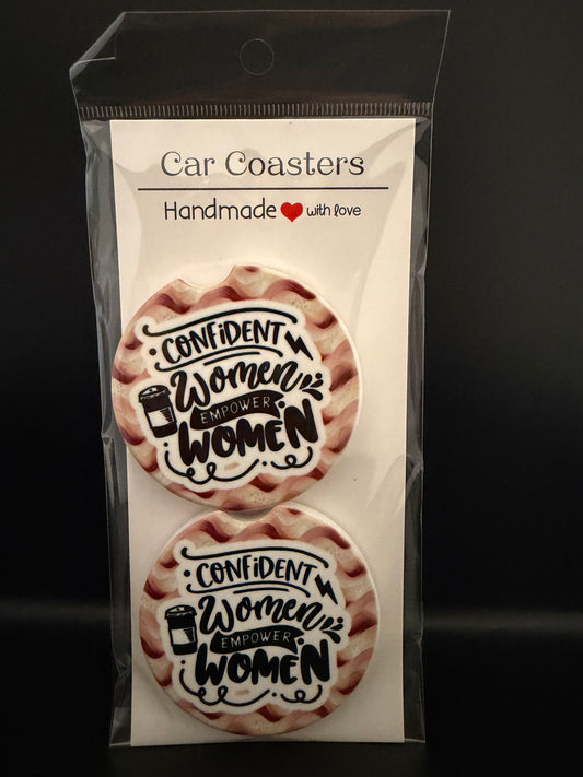 Confident Women Empower Women Car Coasters