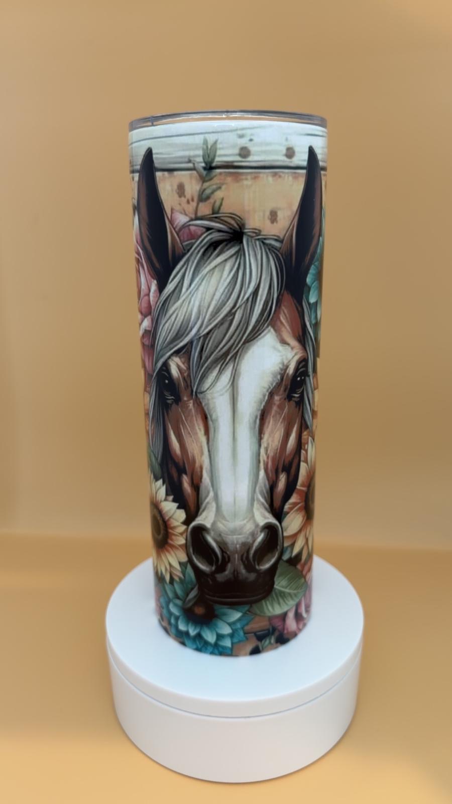 Horse Western Sunflower Tumbler