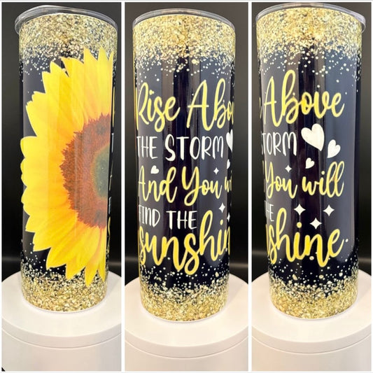 Rise Above Sunflower Tumbler