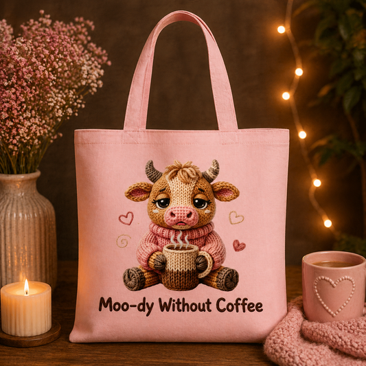Moo-dy Without Coffee Tote Bag