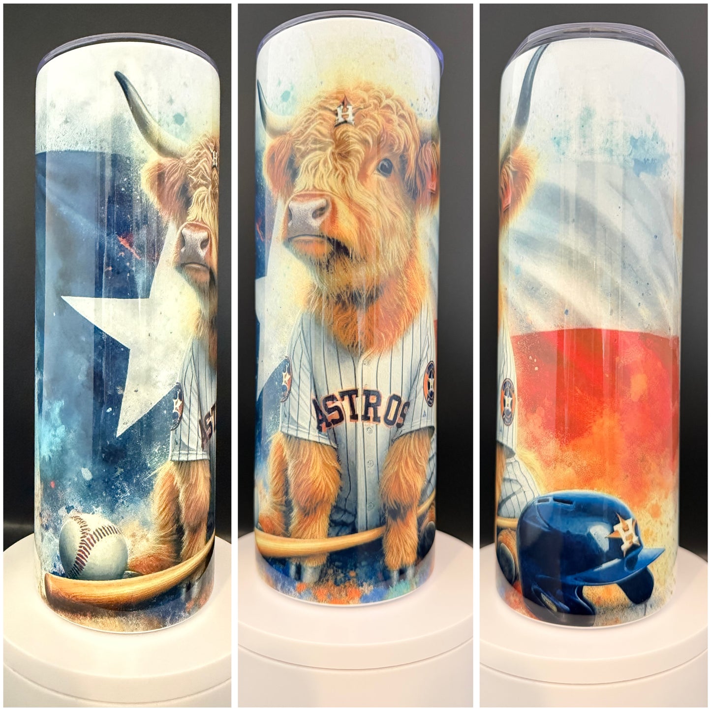 Astros Texas Flag Tumbler