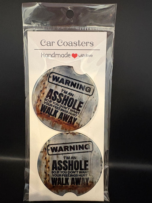 Warning Car Coasters