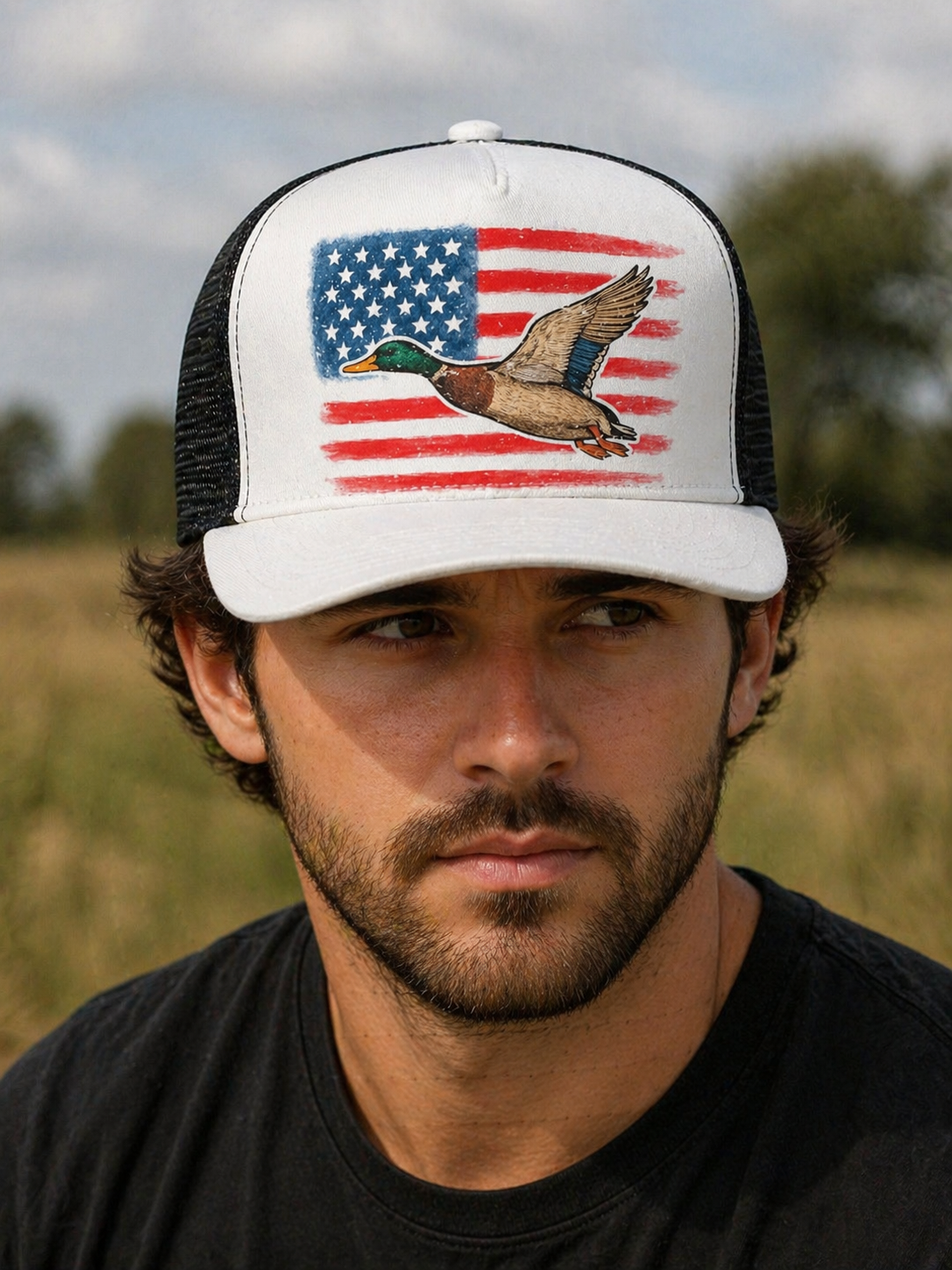 American Flag Trucker Hat