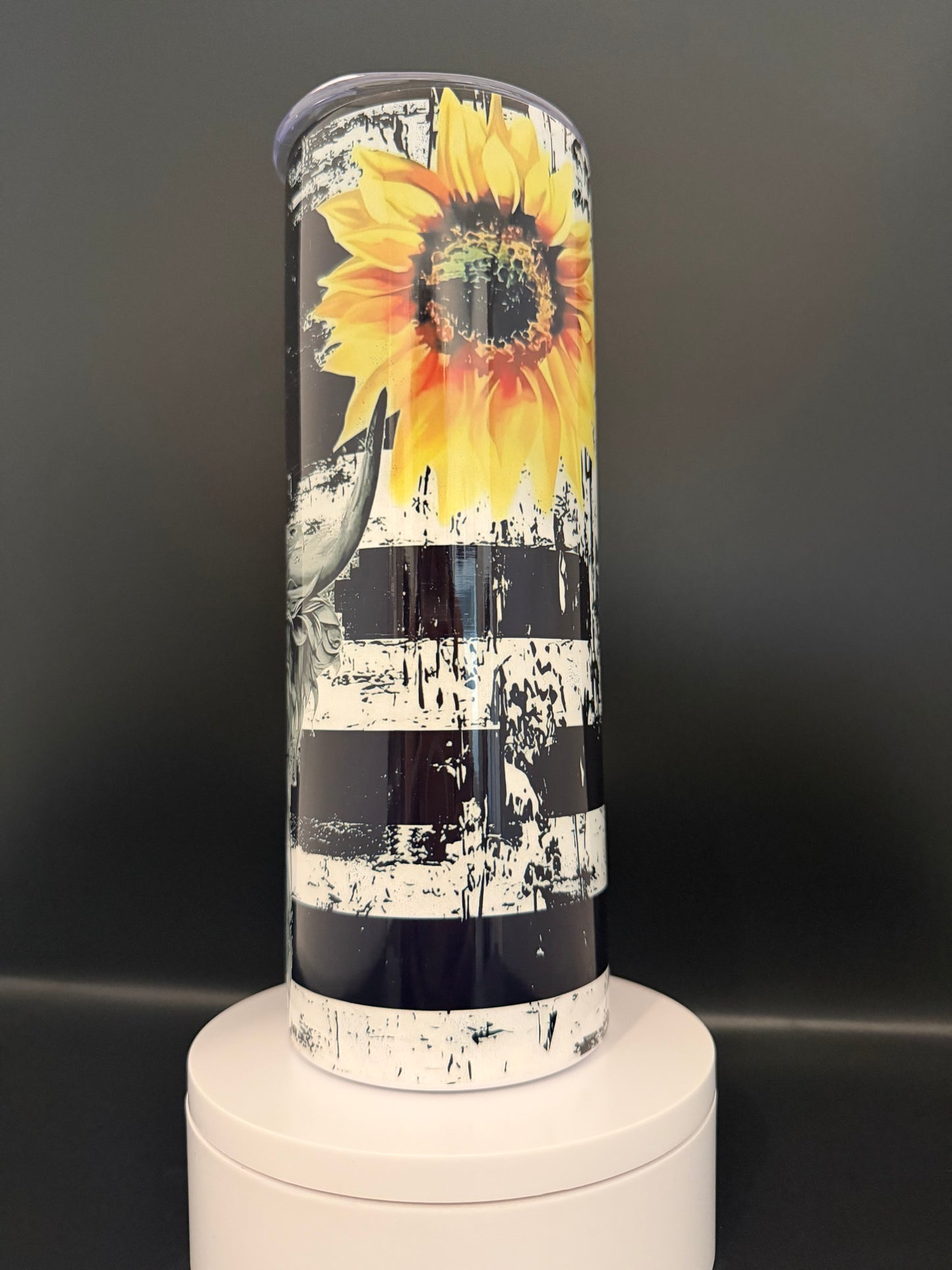 Black & White American Flag Tumbler