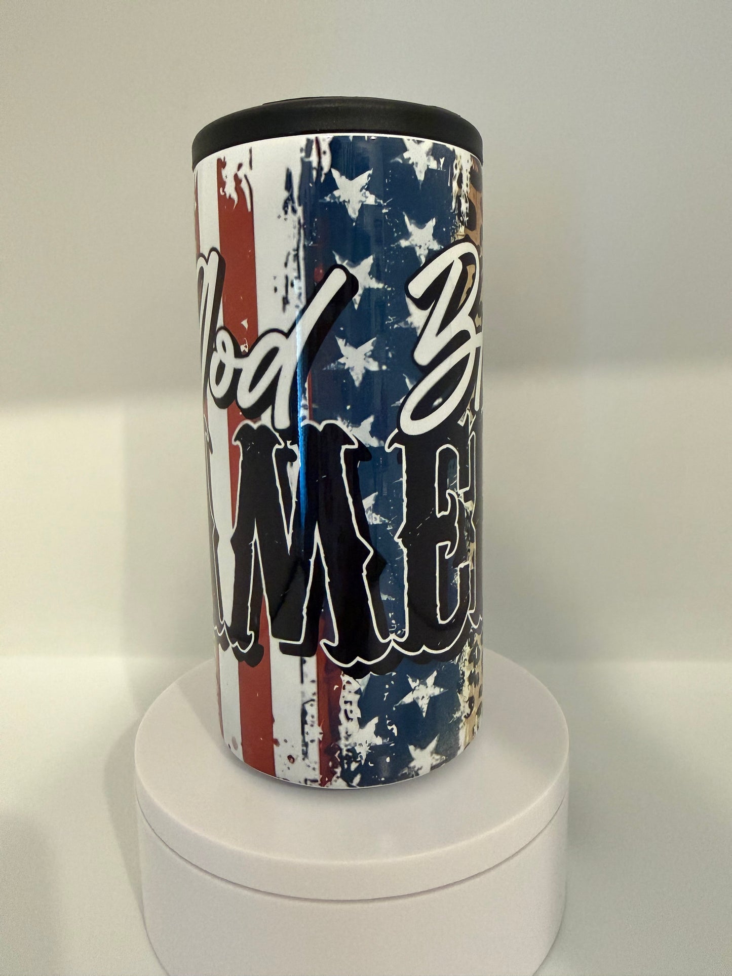God Bless America Slim Can Cooler