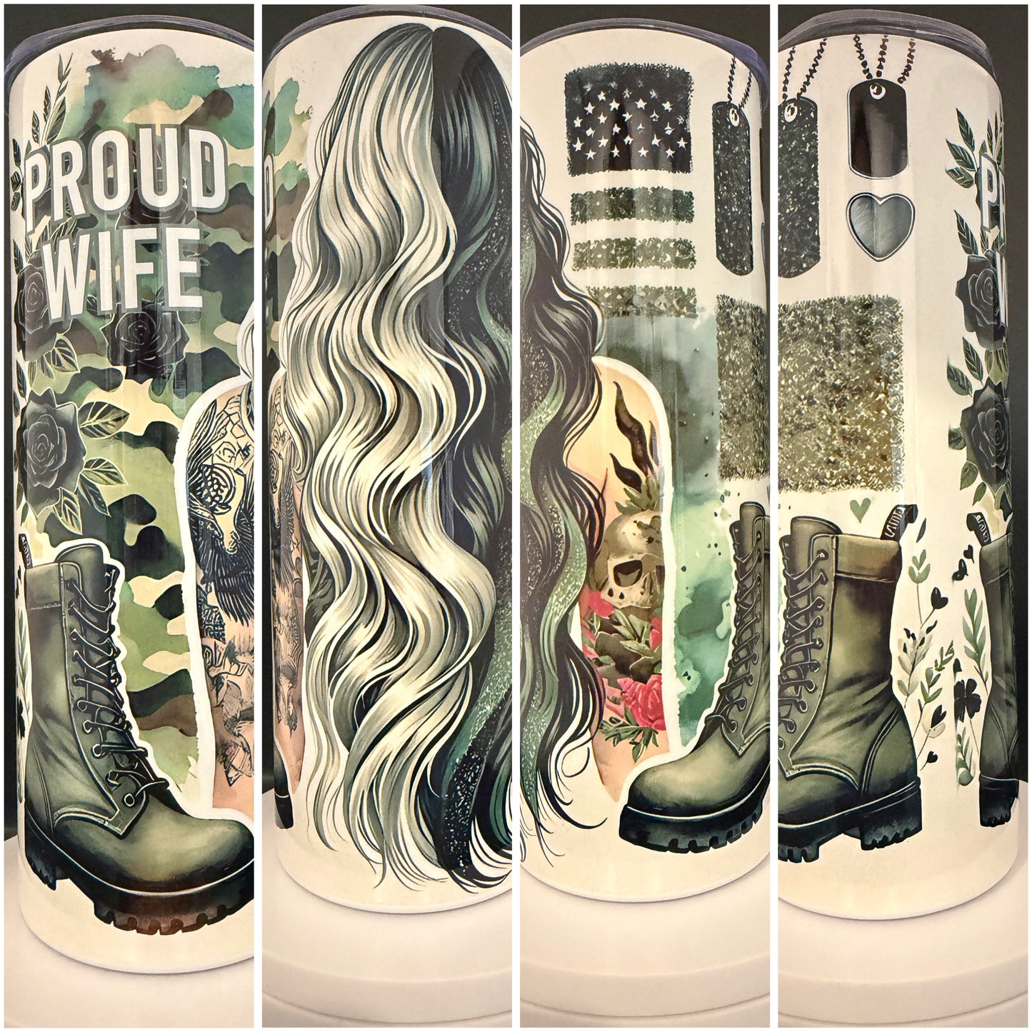 Proud Wife Military Tumbler