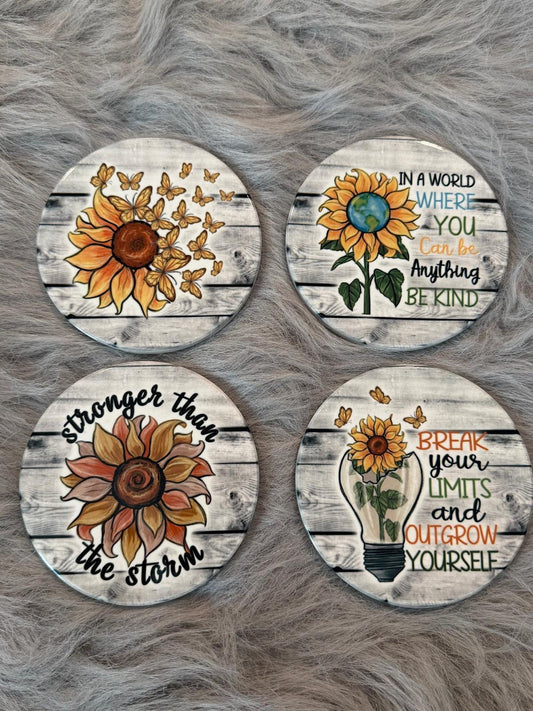 Sunflower Inspirational Coasters