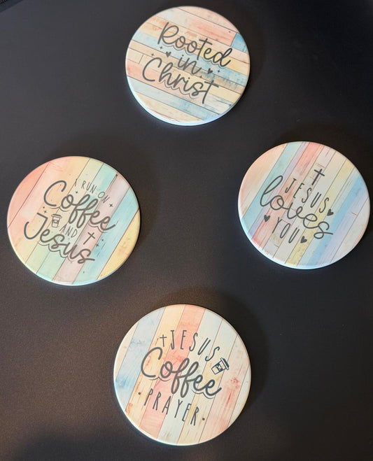 Jesus & Coffee Coasters