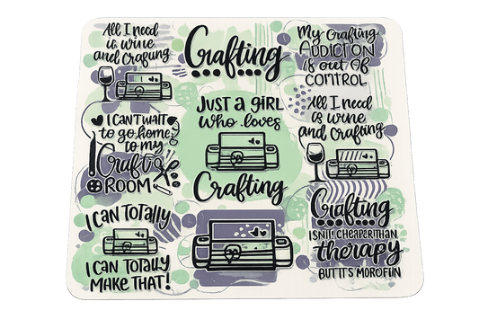 Just a Girl who Loves Crafting Mouse Pad