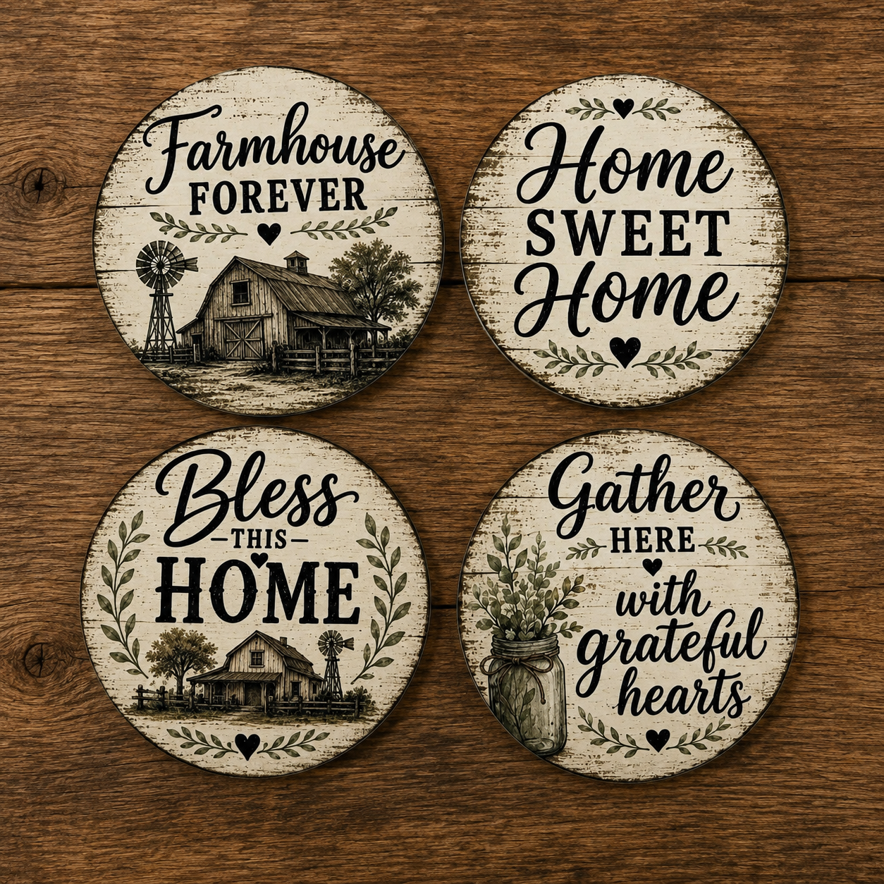 Rustic Vintage Coasters